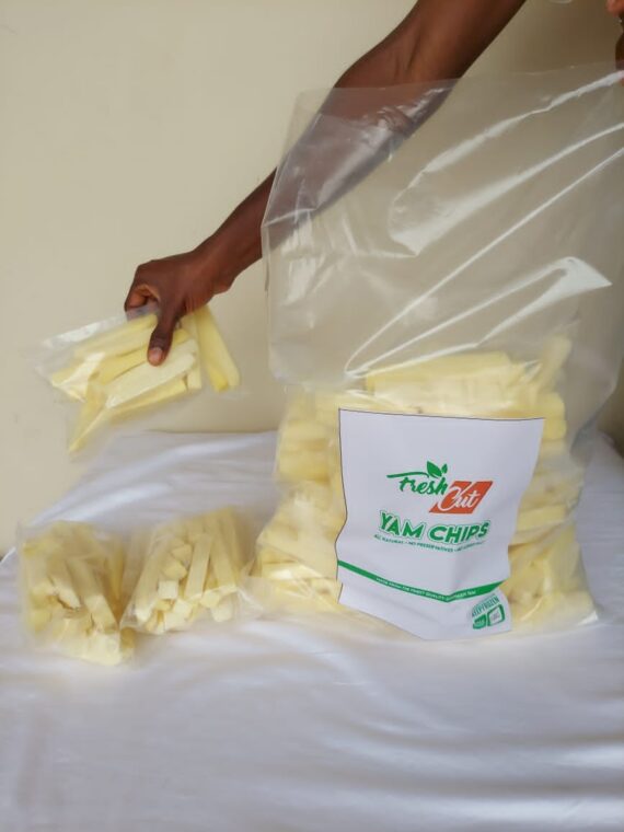 FreshCut Yam Chips - 5 kg Restaurant Pack (10 packs of 500g each)